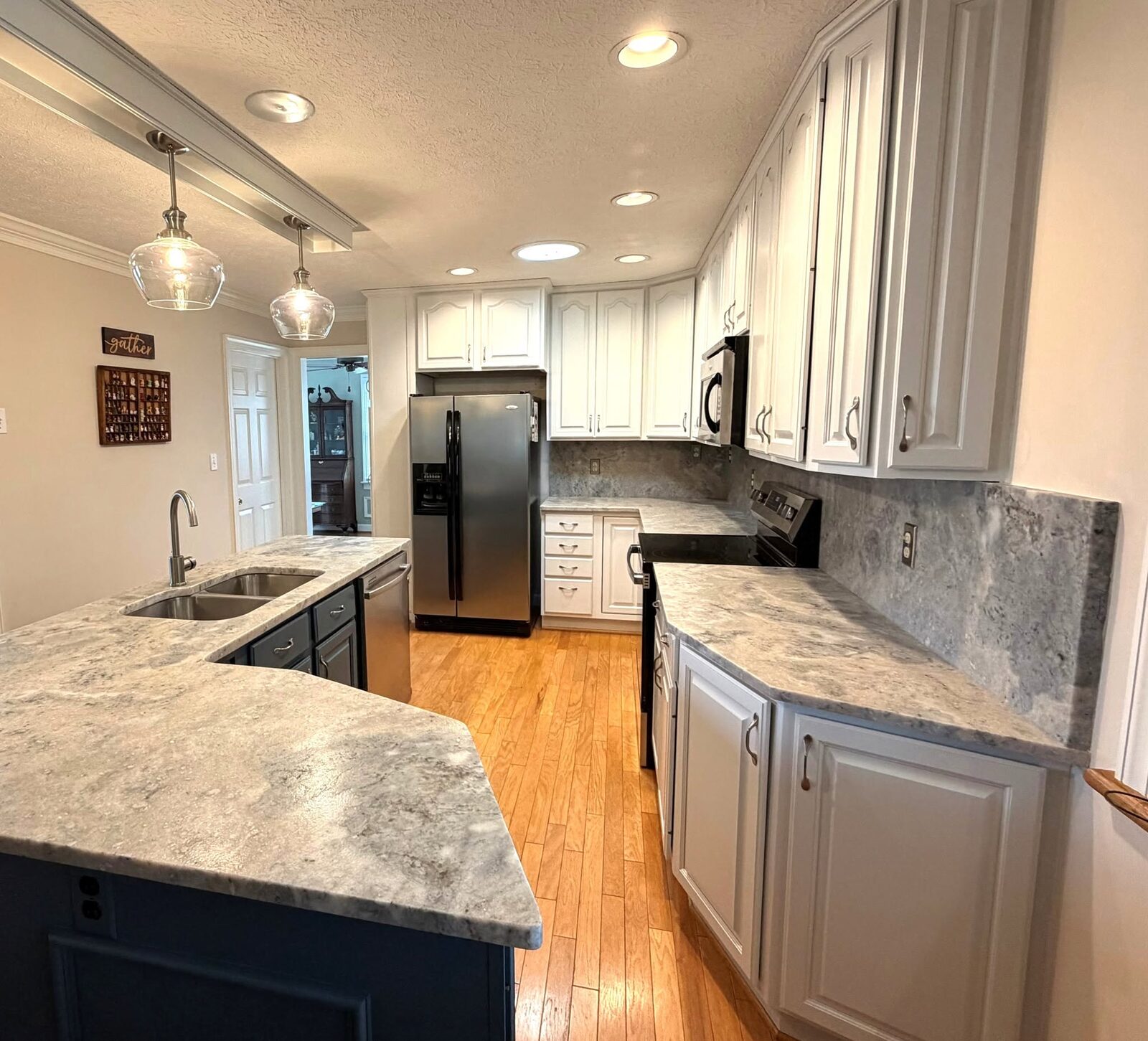Refinished kitchen cabinets
